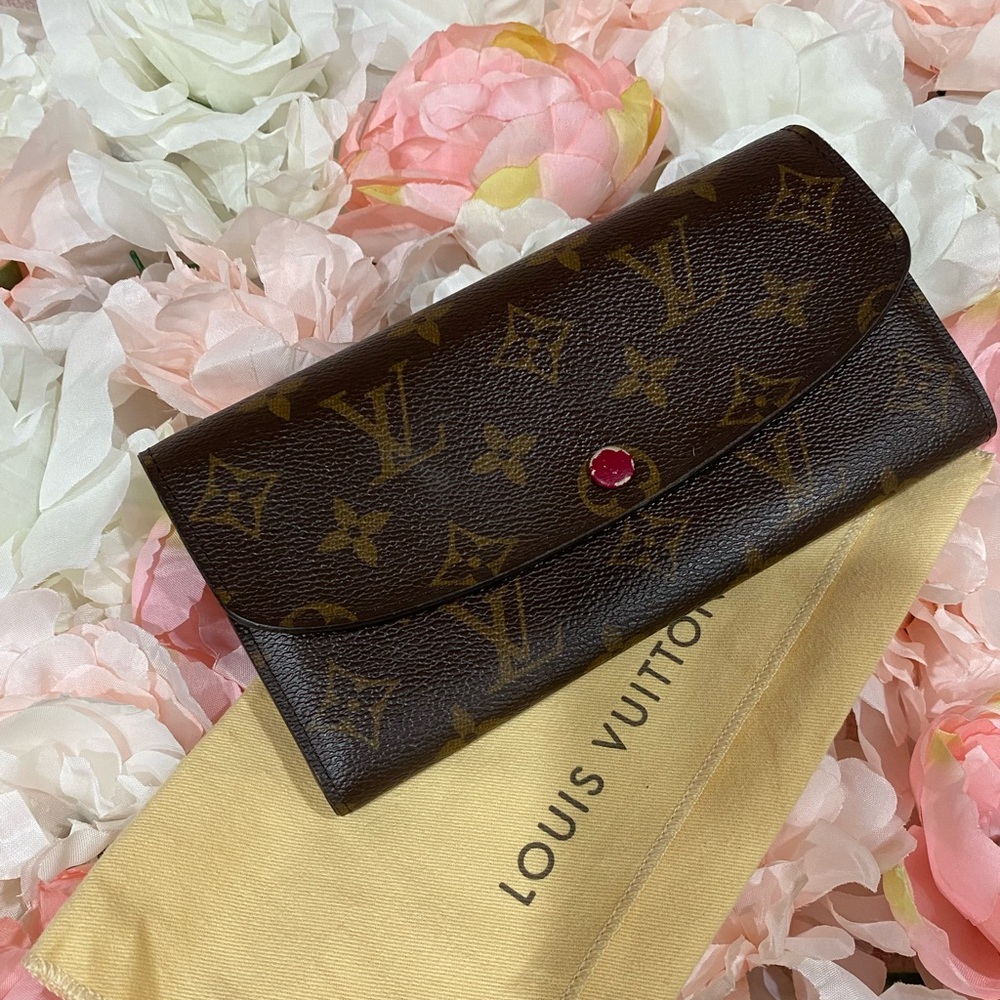 Louis Vuitton Emilie Wallet with Pink Interior